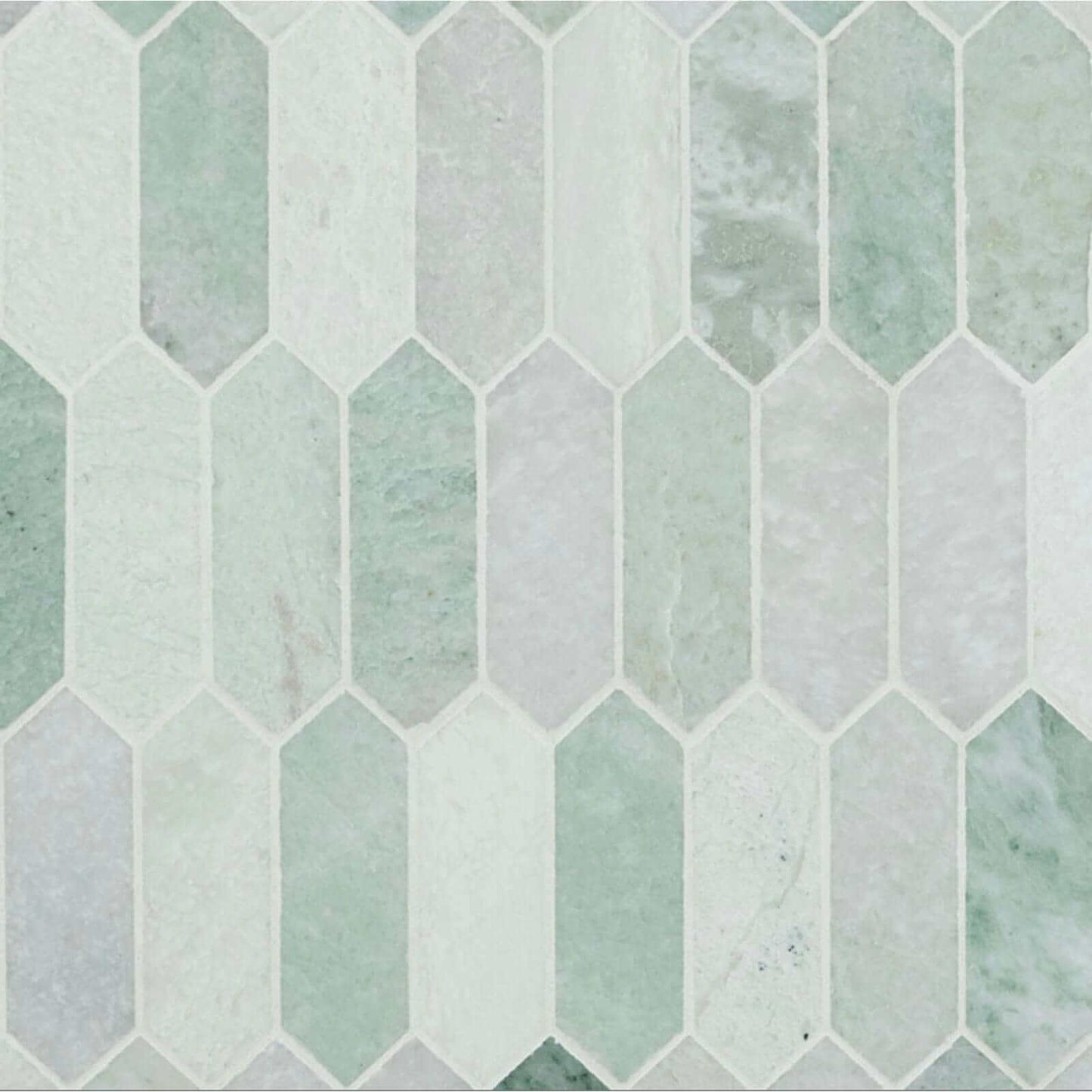 Ming Green Picket Polished Mosaic Tile