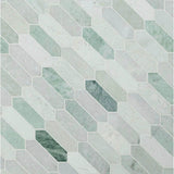 Ming Green Picket Polished Mosaic Tile