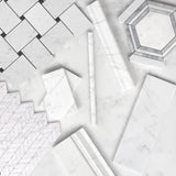 Carrara White Italian Marble 6" x 6" Tile Polished