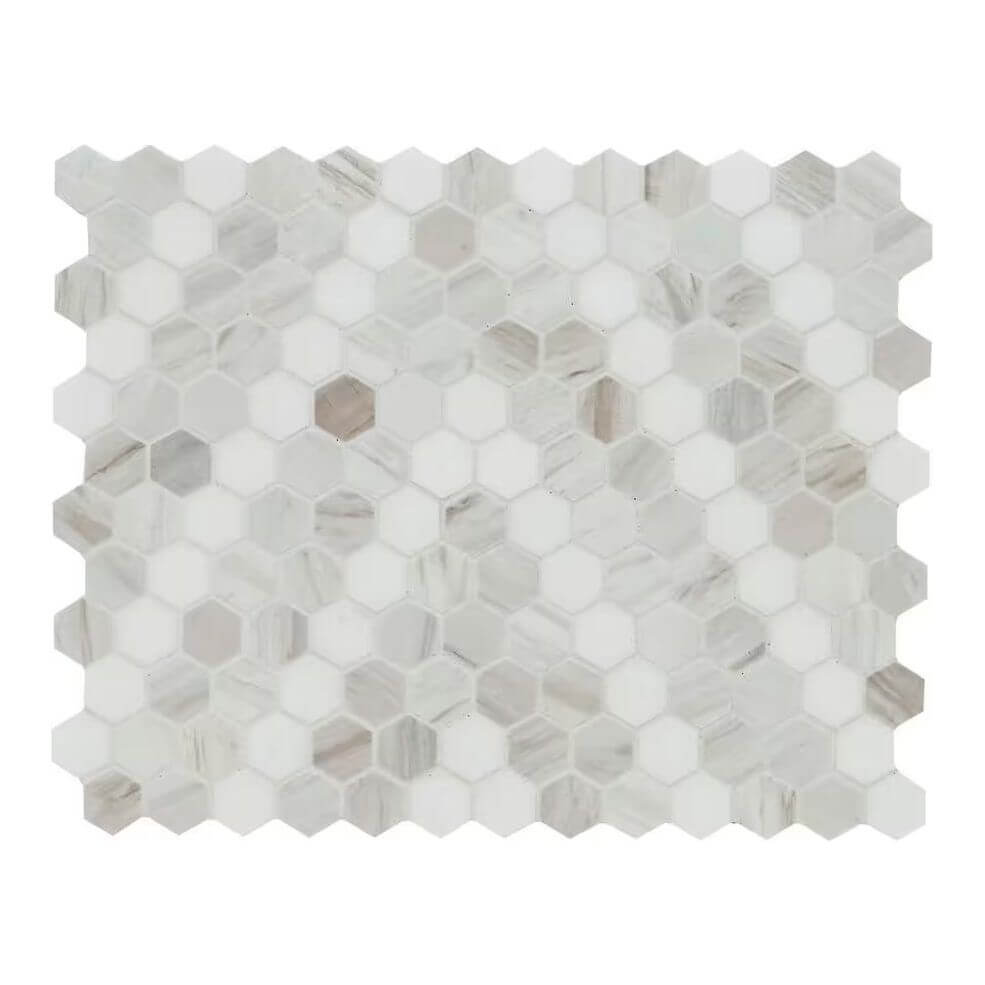 MSI 1” Angora Sazi Polished Hexagon Mosaic