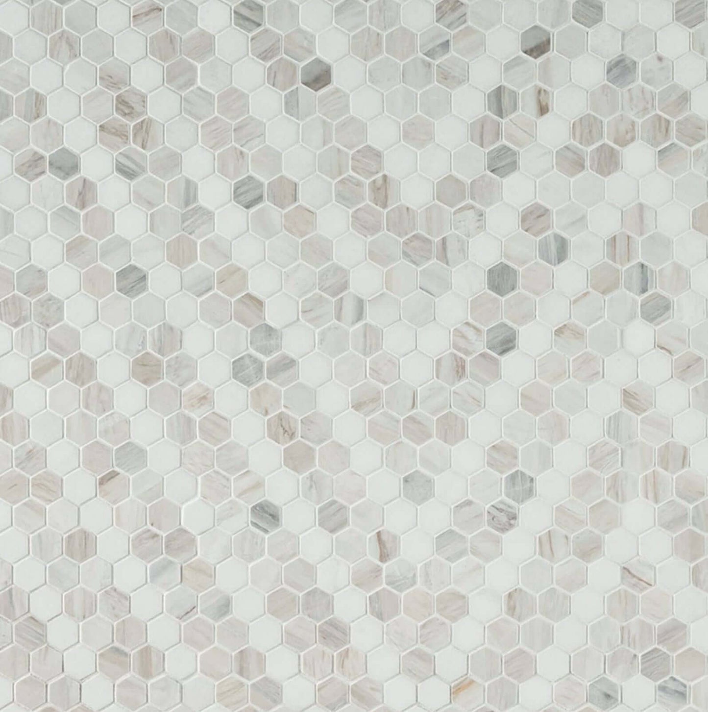 MSI 1” Angora Sazi Polished Hexagon Mosaic