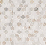 MSI 1” Angora Tibi Polished Hexagon Polished Mosaic