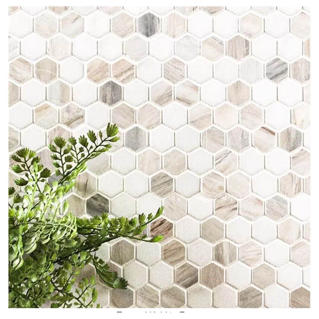 MSI 1” Angora Tibi Polished Hexagon Polished Mosaic
