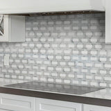 MSI 12x12 Bianco Dolomite Lynx Polished Marble Mosaic