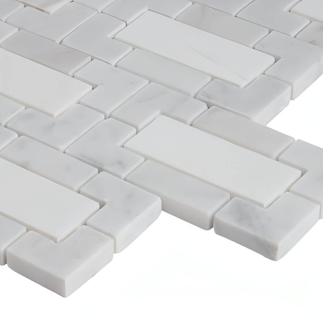 MSI 12x12 Bianco Dolomite Lynx Polished Marble Mosaic