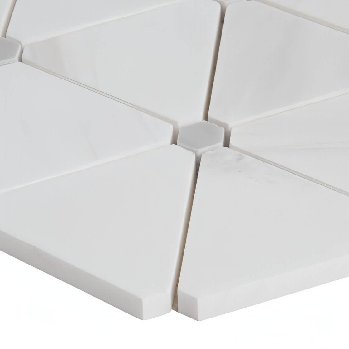 MSI 13.9x12 Bianco Dolomite Pinwheel Polished Marble Mosaic Tile