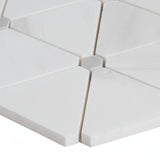 MSI 13.9x12 Bianco Dolomite Pinwheel Polished Marble Mosaic Tile