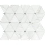MSI 13.9x12 Bianco Dolomite Pinwheel Polished Marble Mosaic Tile