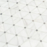 MSI 13.9x12 Bianco Dolomite Pinwheel Polished Marble Mosaic Tile
