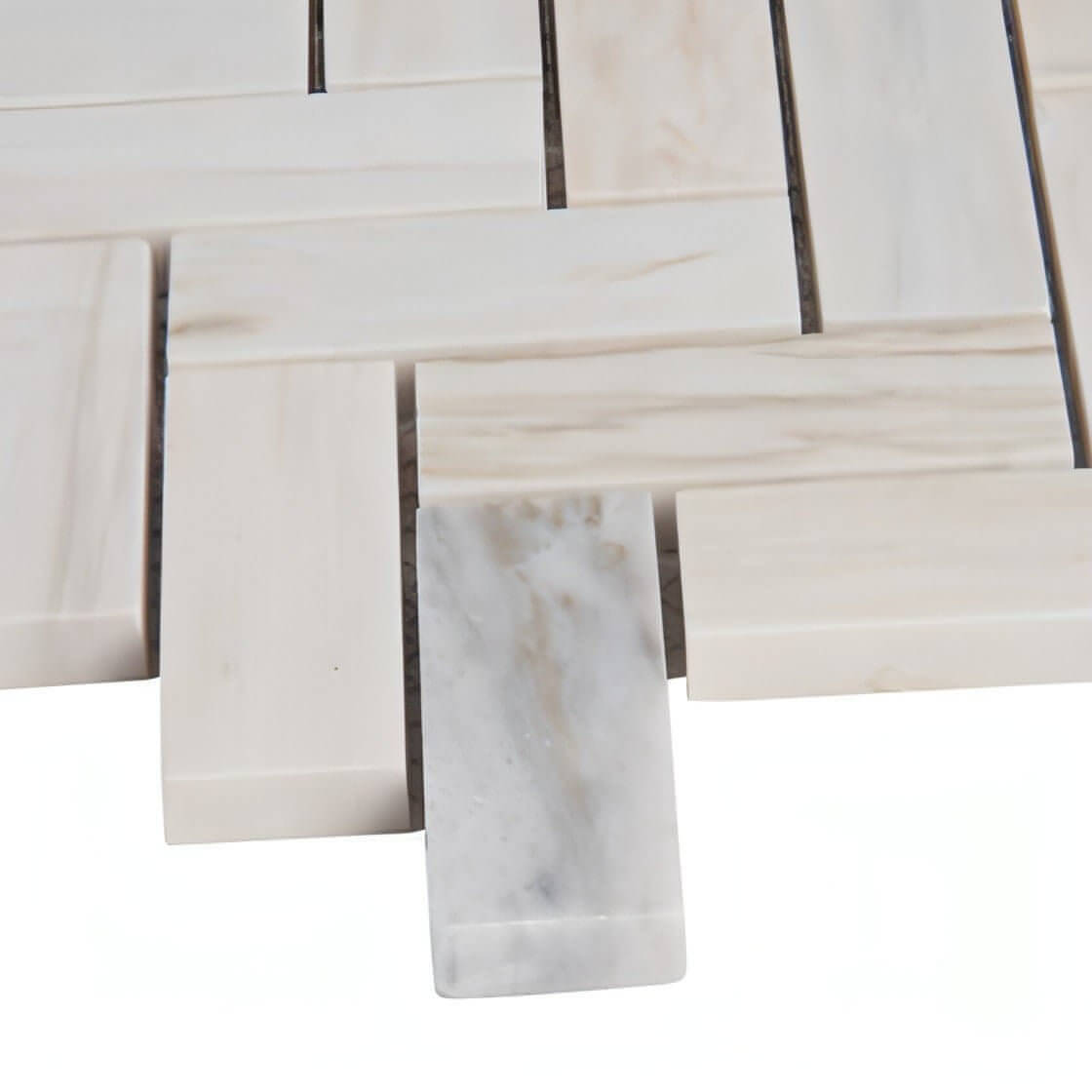 MSI 1x3 Angora Herringbone Polished