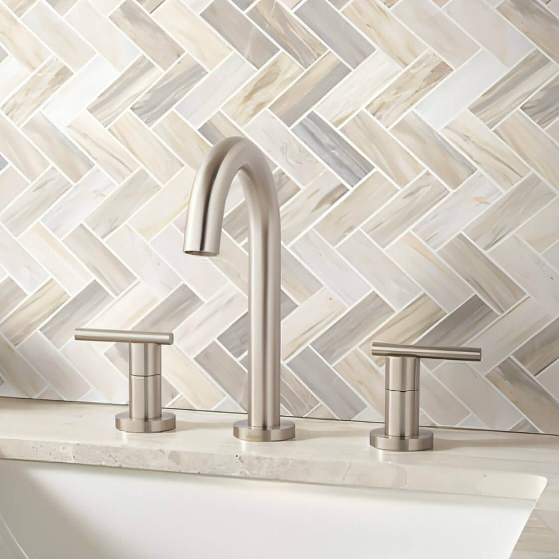 MSI 1x3 Angora Herringbone Polished
