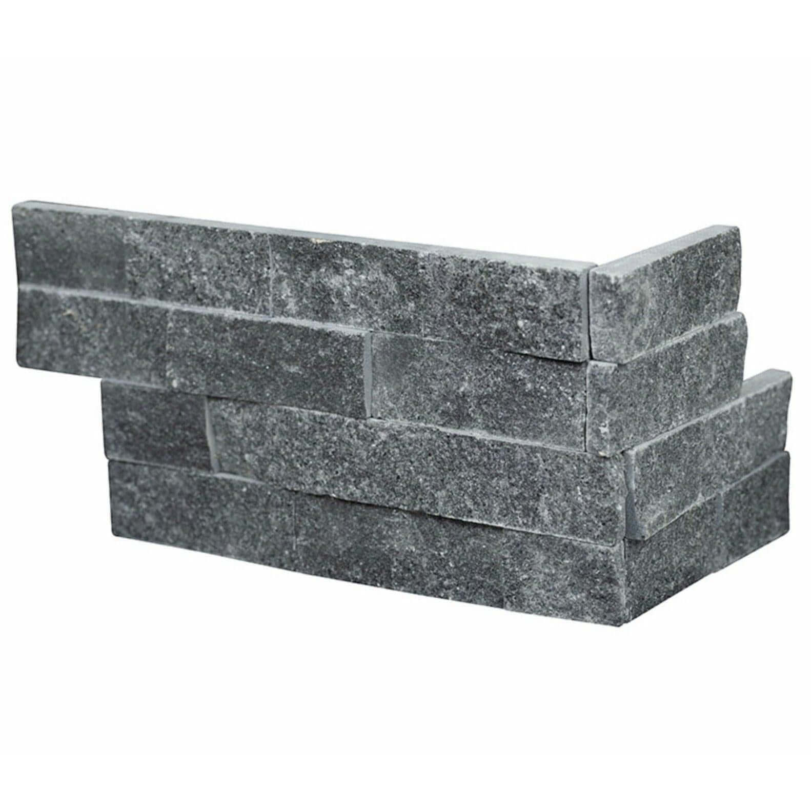 MSI 6X18 Cosmic Black Stacked Stone Corner Piece