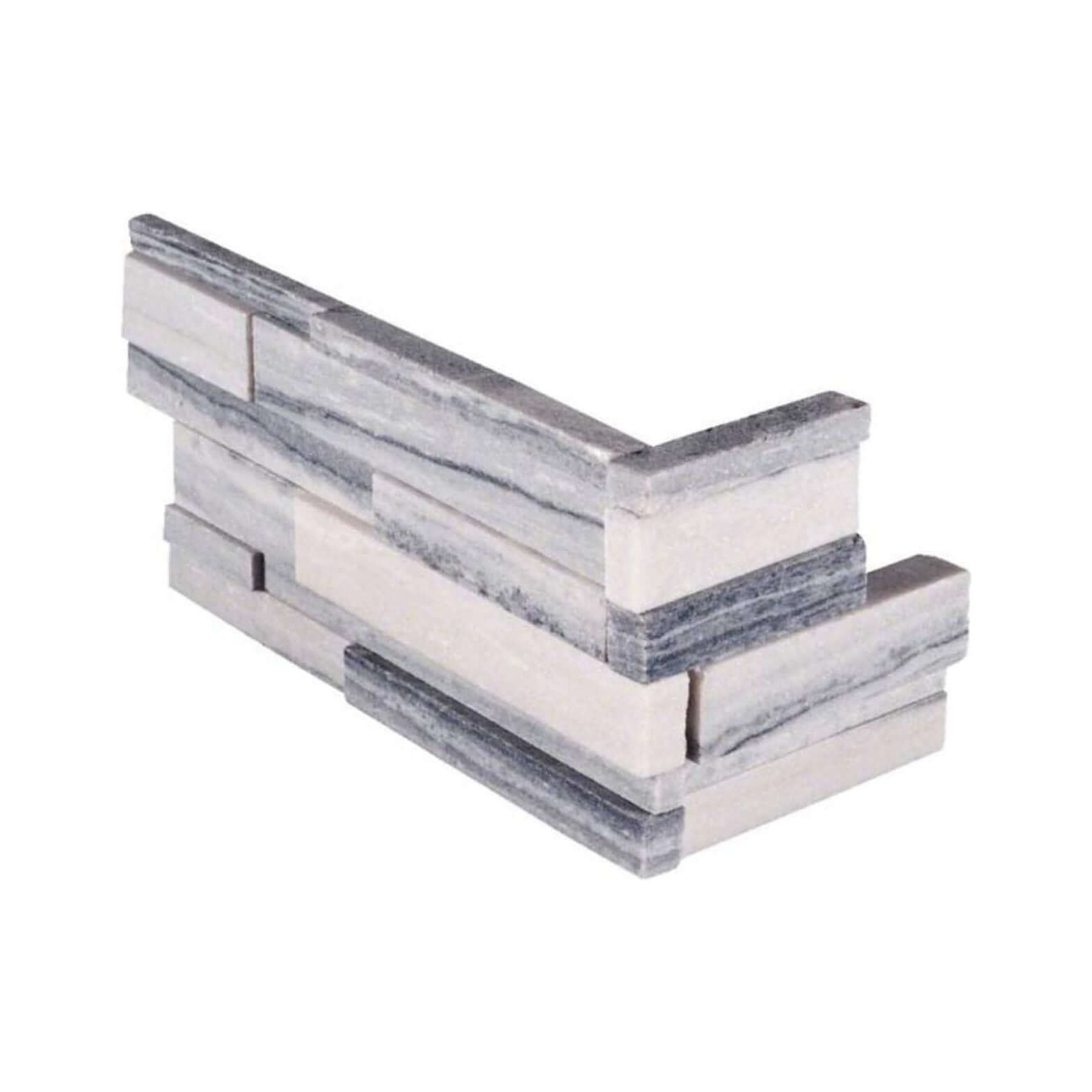 MSI Alaska Gray 3D Honed Corner Piece 6x18