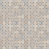 MSI Angora 12x12 Polished Basketweave Mosaic Tile