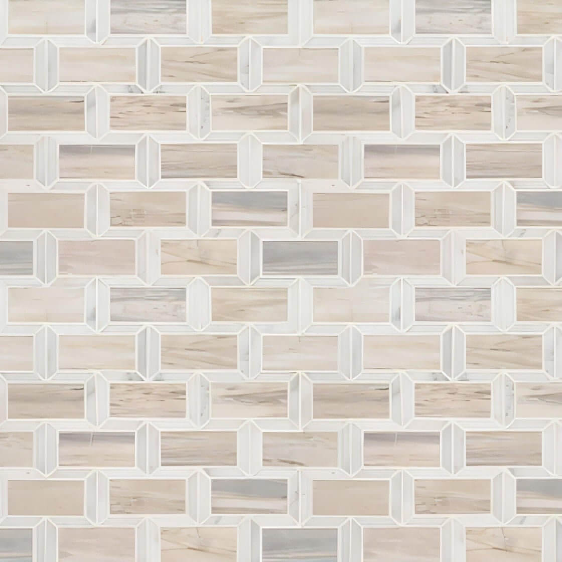 MSI Angora Framework 12X12  Polished Mosaic Tile