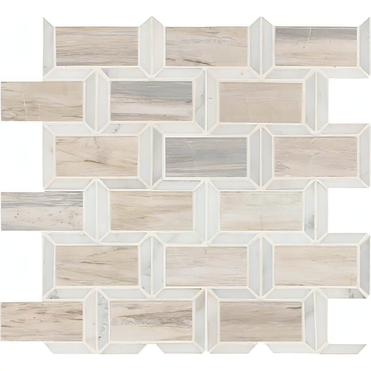 MSI Angora Framework 12X12  Polished Mosaic Tile