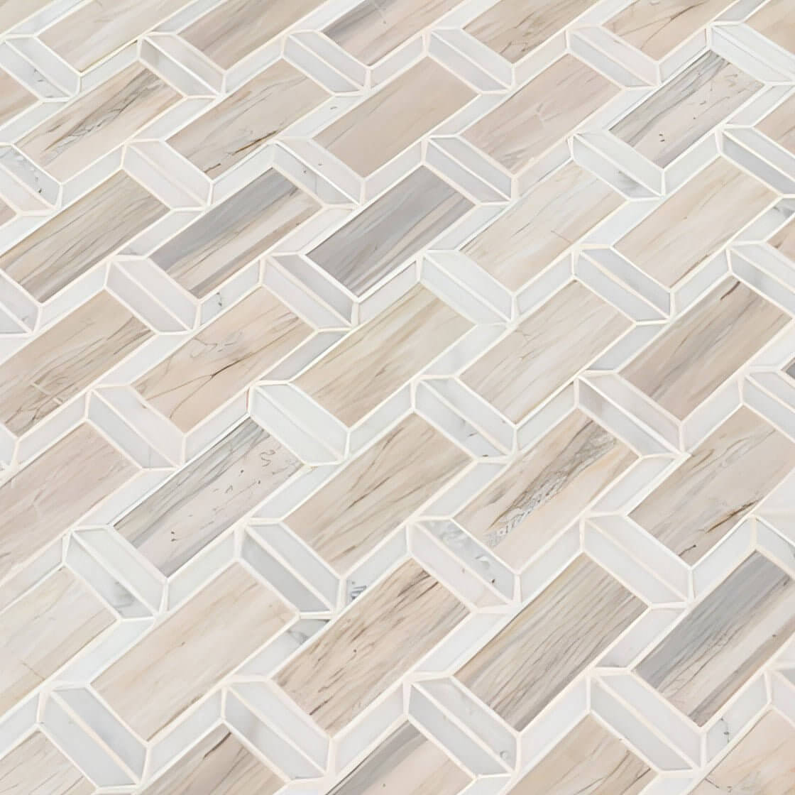 MSI Angora Framework 12X12  Polished Mosaic Tile