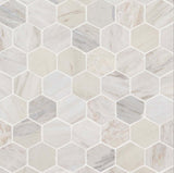 MSI Angora Polished 2" Hexagon Mosaic Tile