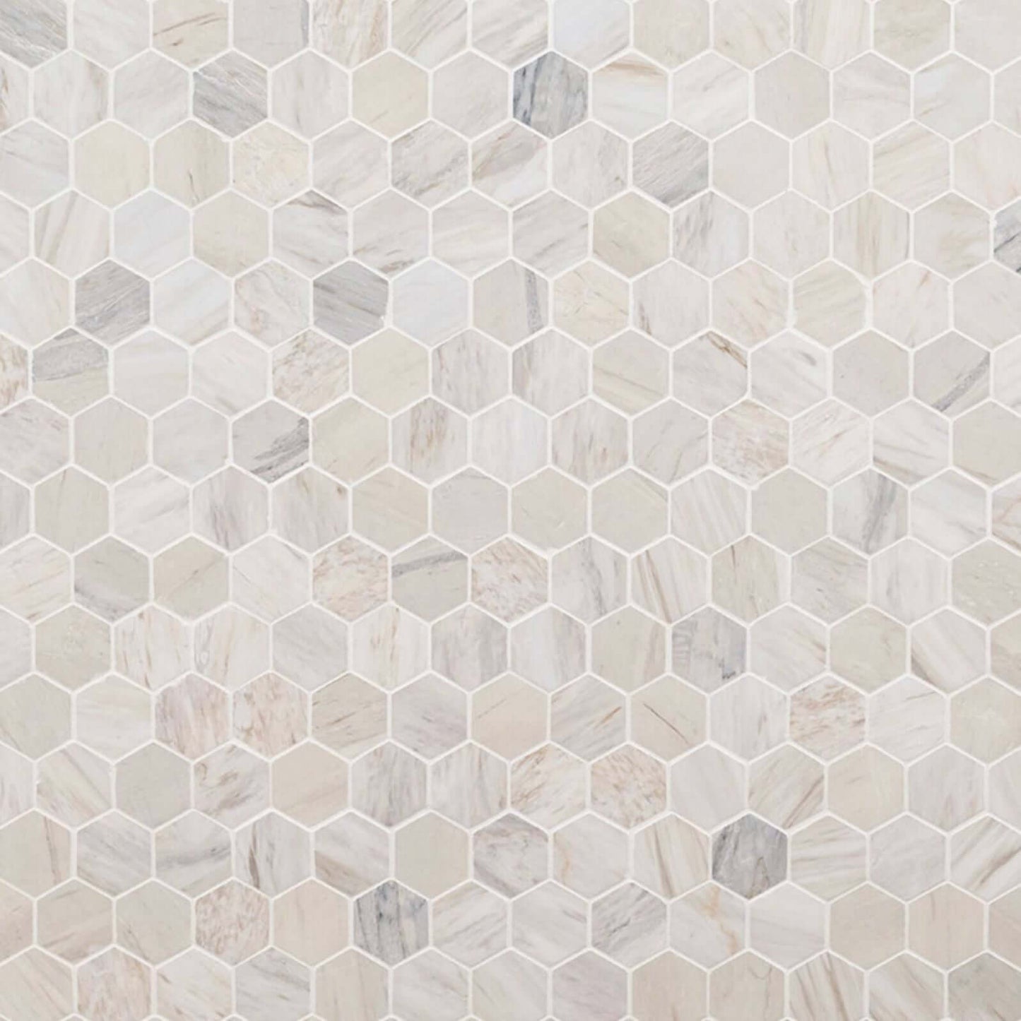 MSI Angora Polished 2" Hexagon Mosaic Tile