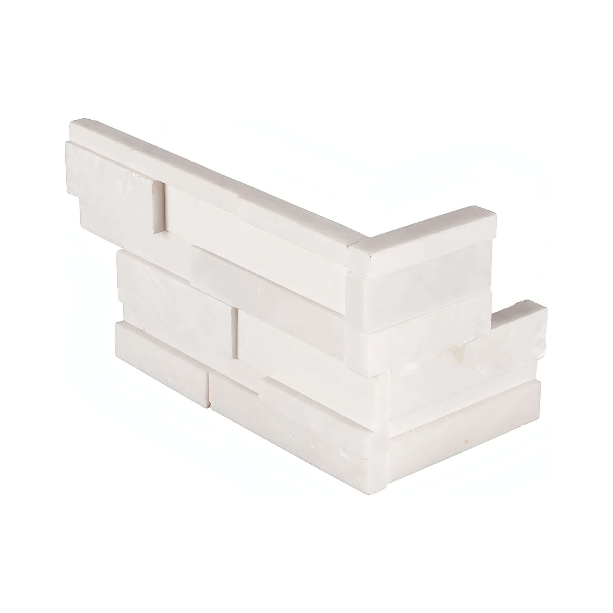 MSI Arctic White 3D Honed 6x18 Corner L Shape