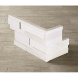 MSI Arctic White 3D Honed 6x18 Corner L Shape