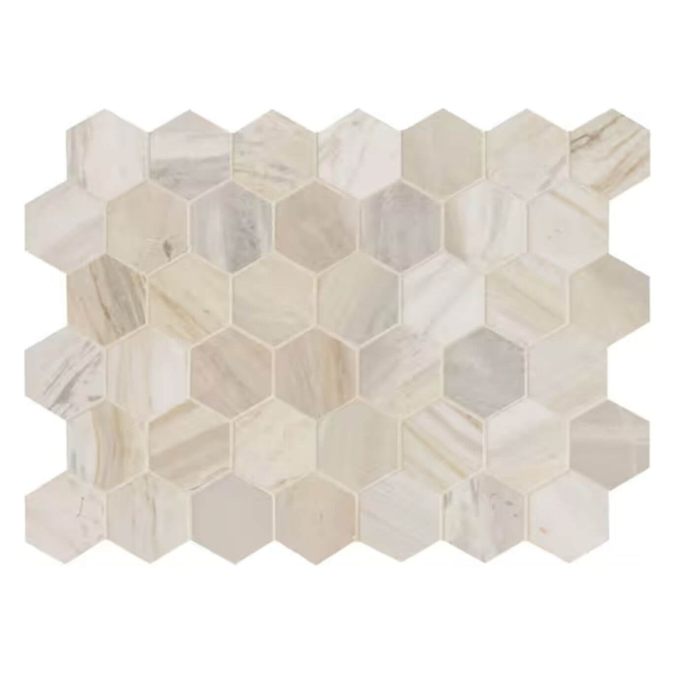 MSI Athena Gold 2" Hexagon Mosaic Tile