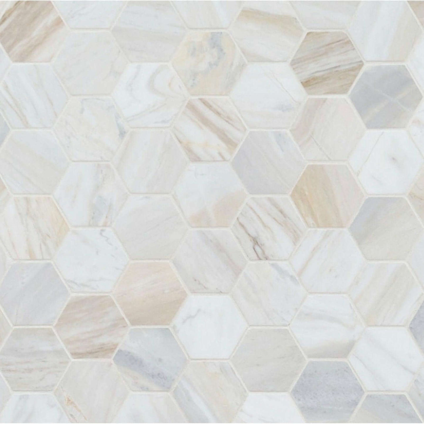 MSI Athena Gold 2" Hexagon Mosaic Tile