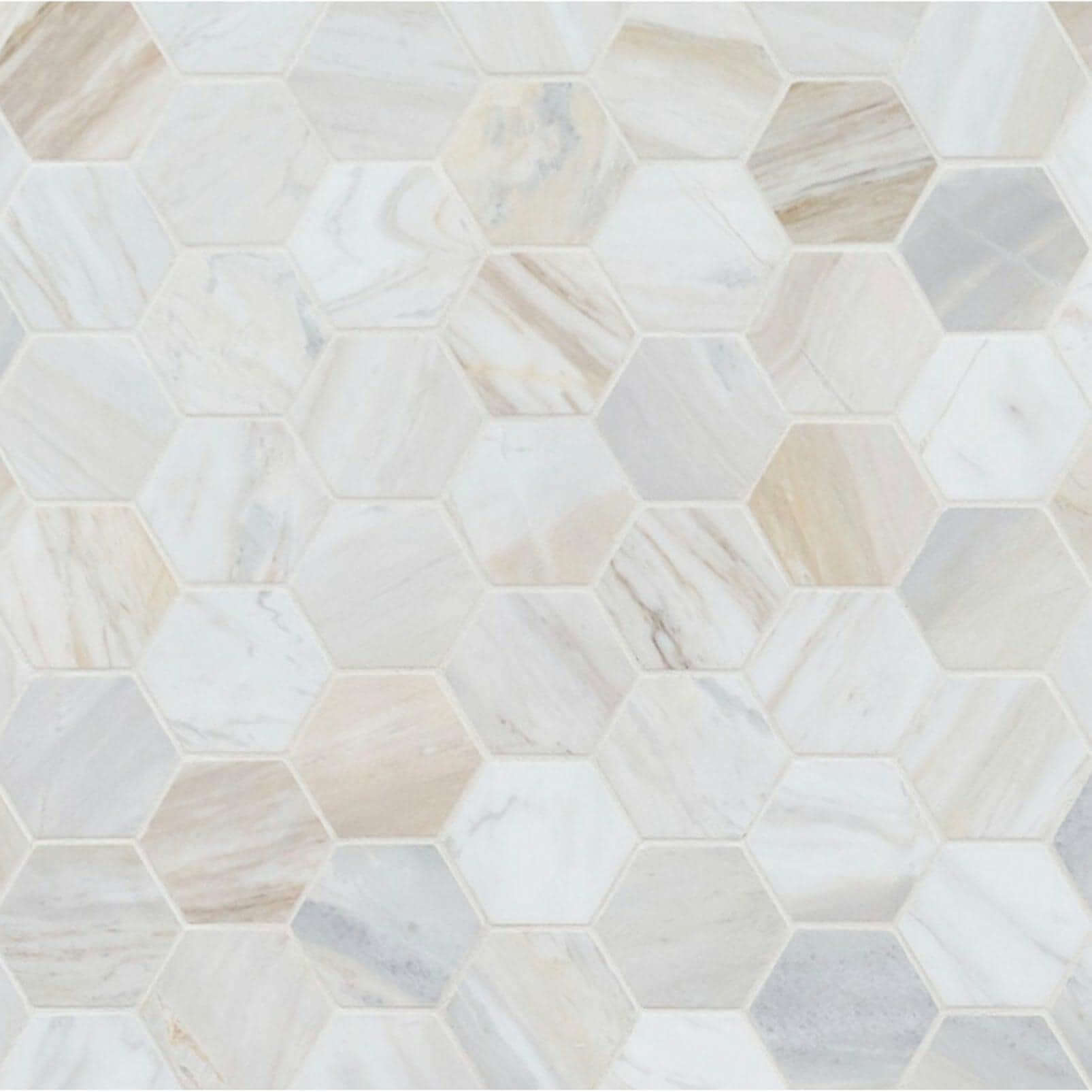 MSI Athena Gold 2" Hexagon Mosaic Tile