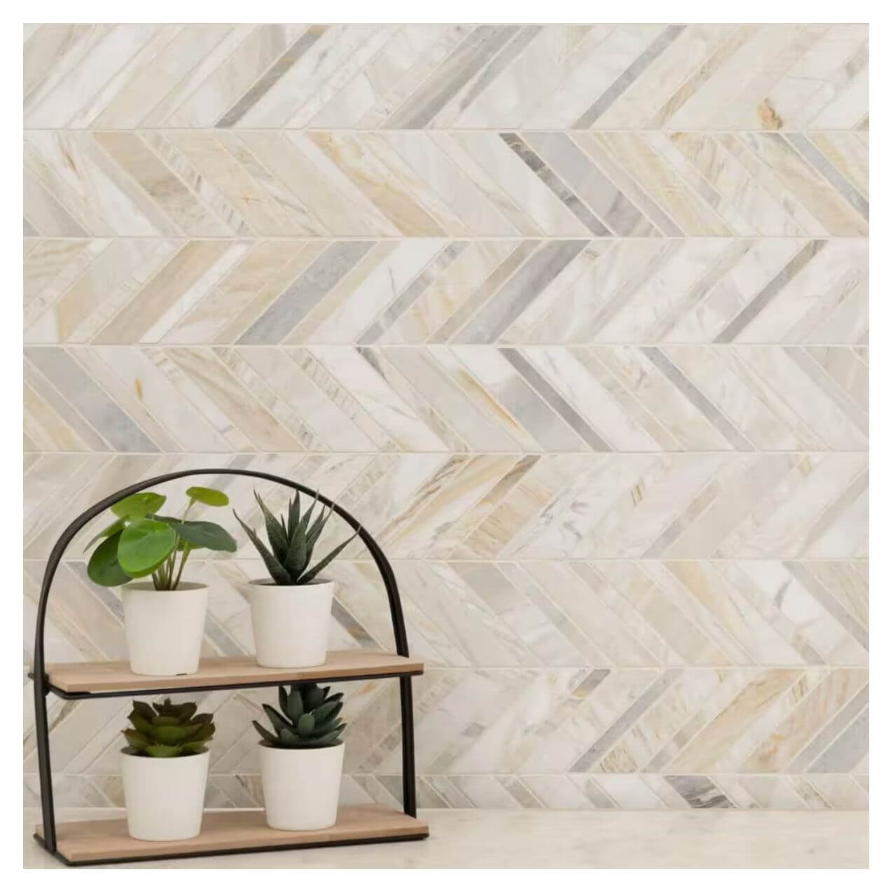 MSI Athena Gold Chevron Pattern Honed 12X12