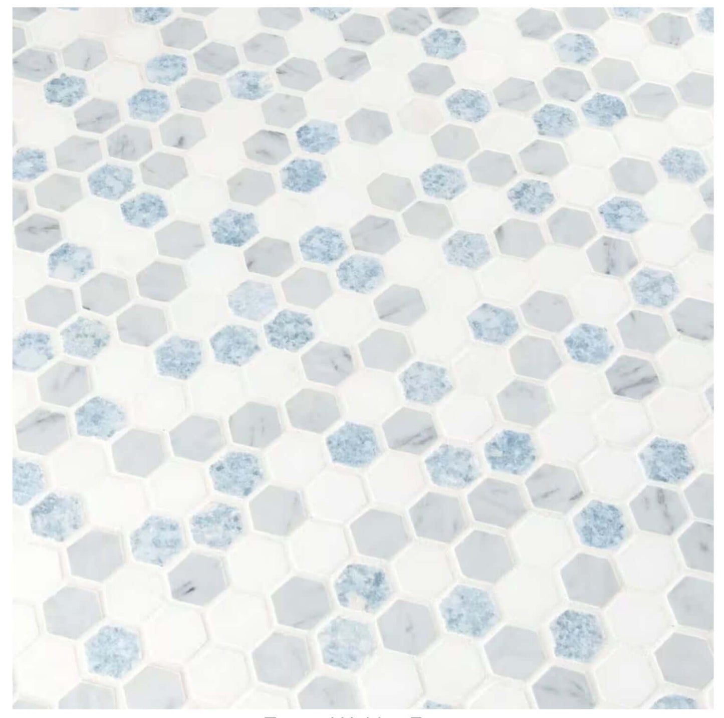 MSI Azula Hexagon 11.81x11.61 x10 mm Polished Marble Mosaic Tile