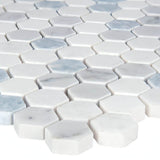 MSI Azula Hexagon 11.81x11.61 x10 mm Polished Marble Mosaic Tile