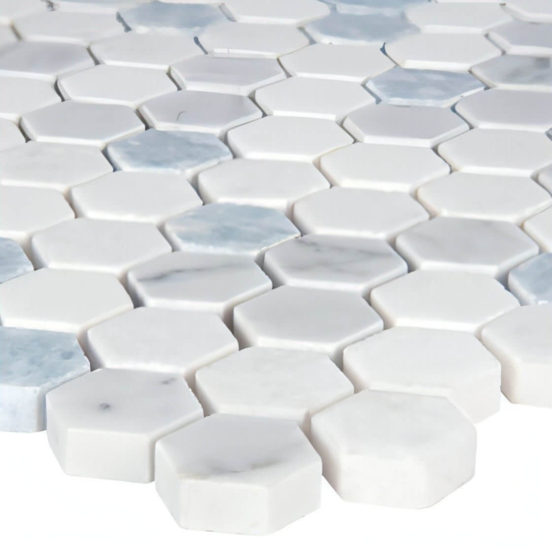 MSI Azula Hexagon 11.81x11.61 x10 mm Polished Marble Mosaic Tile