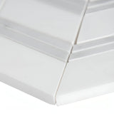 MSI Bianco Dolomite Chevron 12X12 Polished Marble Mosai