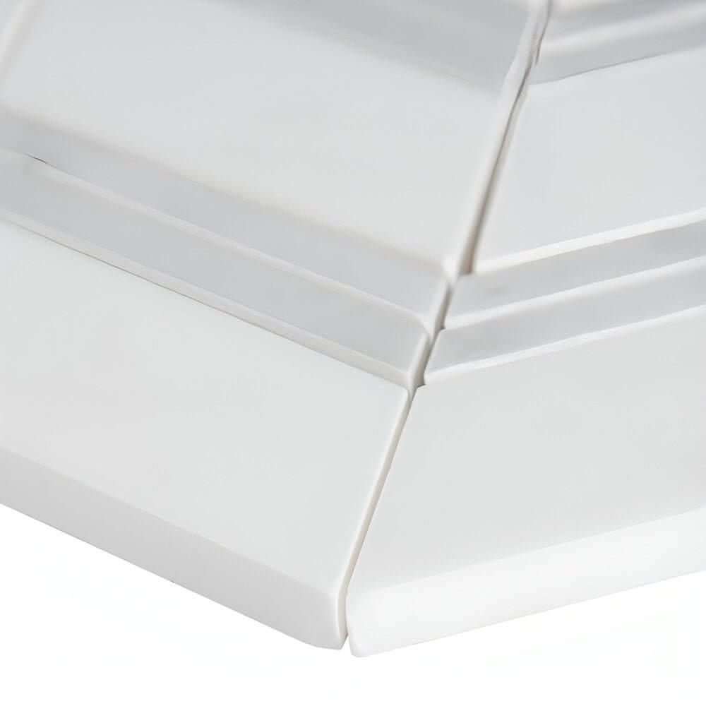 MSI Bianco Dolomite Chevron 12X12 Polished Marble Mosai