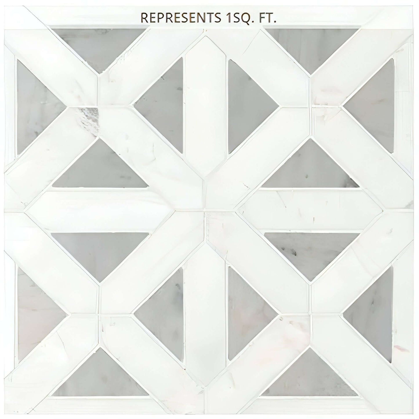 MSI Bianco Dolomite Geometrica 12x12 x10mm Polished Marble Mosaic Tile