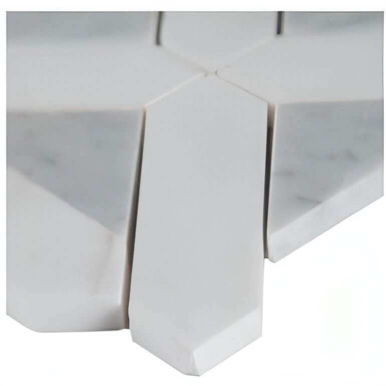 MSI Bianco Dolomite Geometrica 12x12 x10mm Polished Marble Mosaic Tile