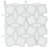 MSI Bianco Gridwork 12x12 Polished Marble Mosaic Tile