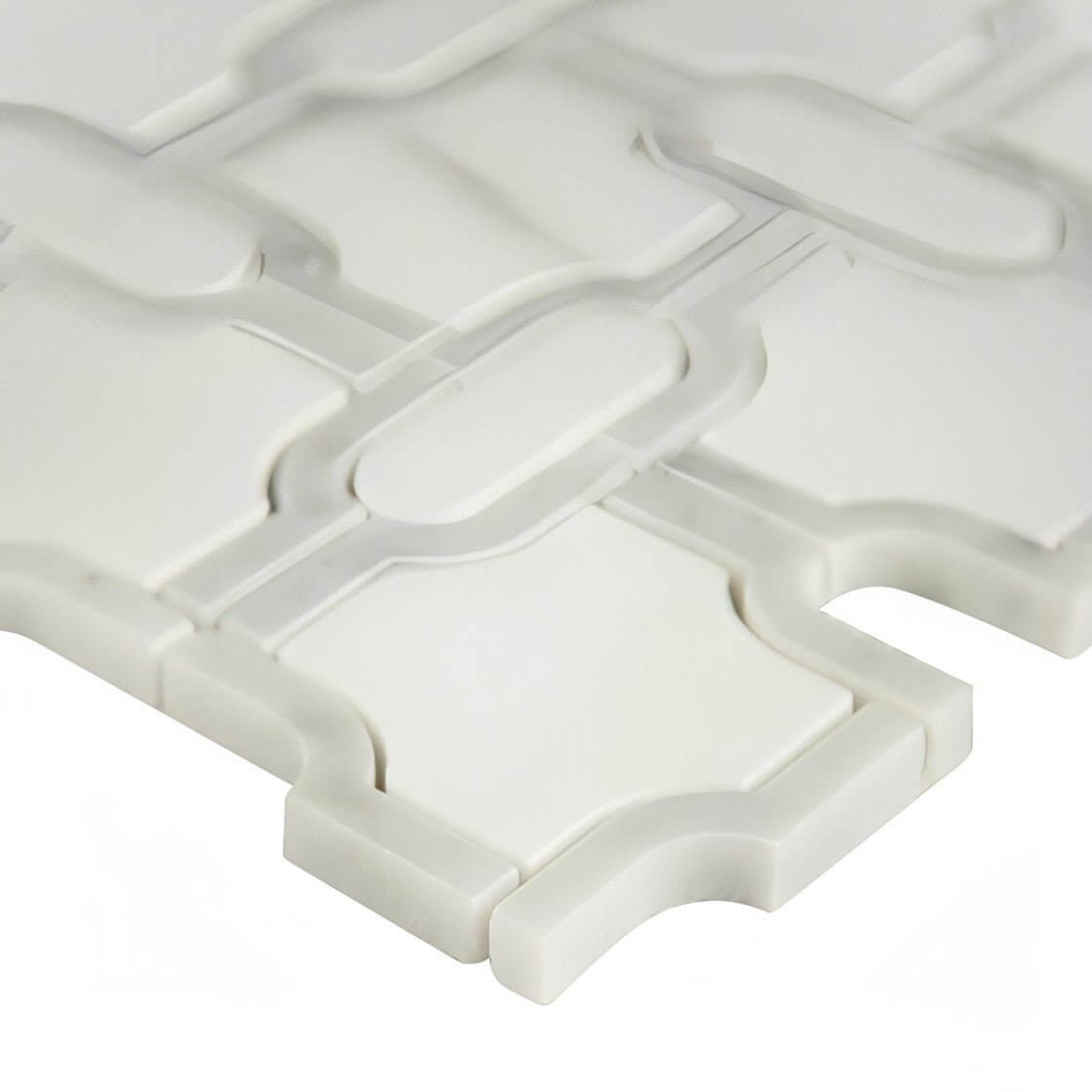 MSI Bianco Gridwork 12x12 Polished Marble Mosaic Tile