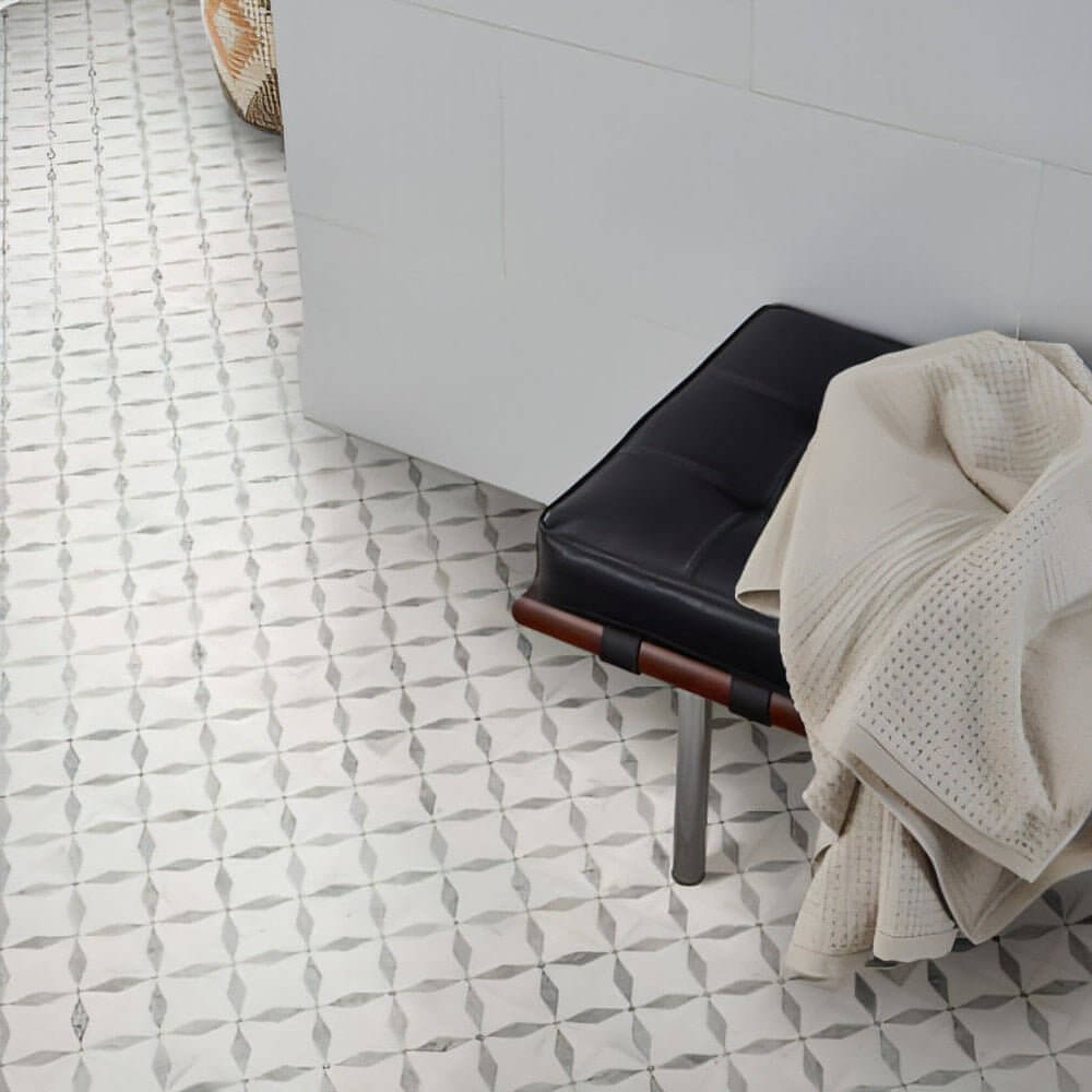 MSI Bianco Starlite 12x12 Polished Marble Mosaic Tile