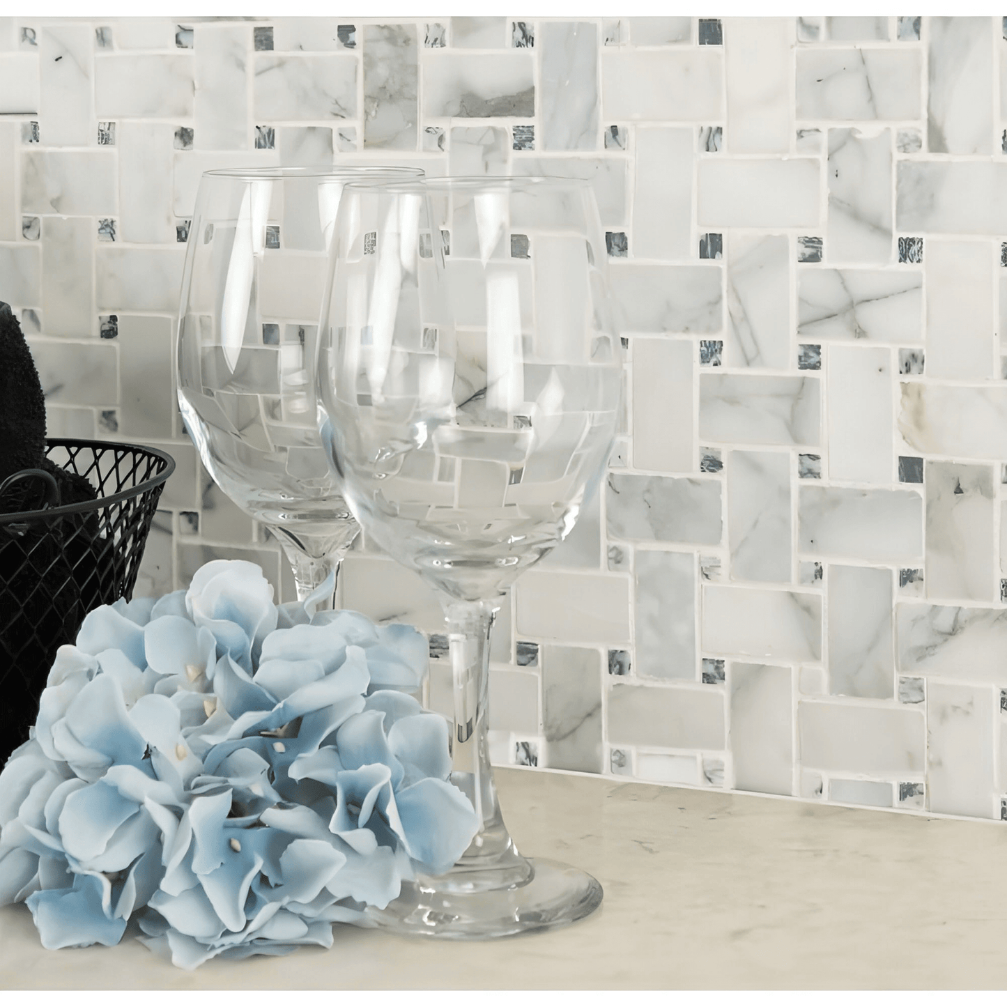 MSI Calacatta Cressa Basketweave Honed 12x12