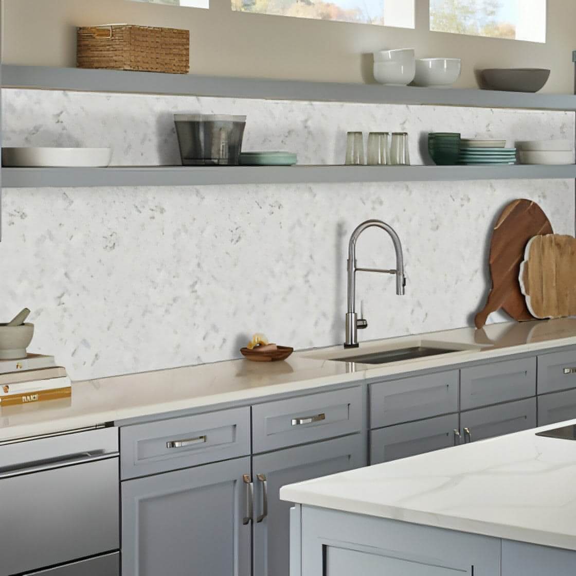 MSI Calacatta Cressa Herringbone Honed Mosaic Tile
