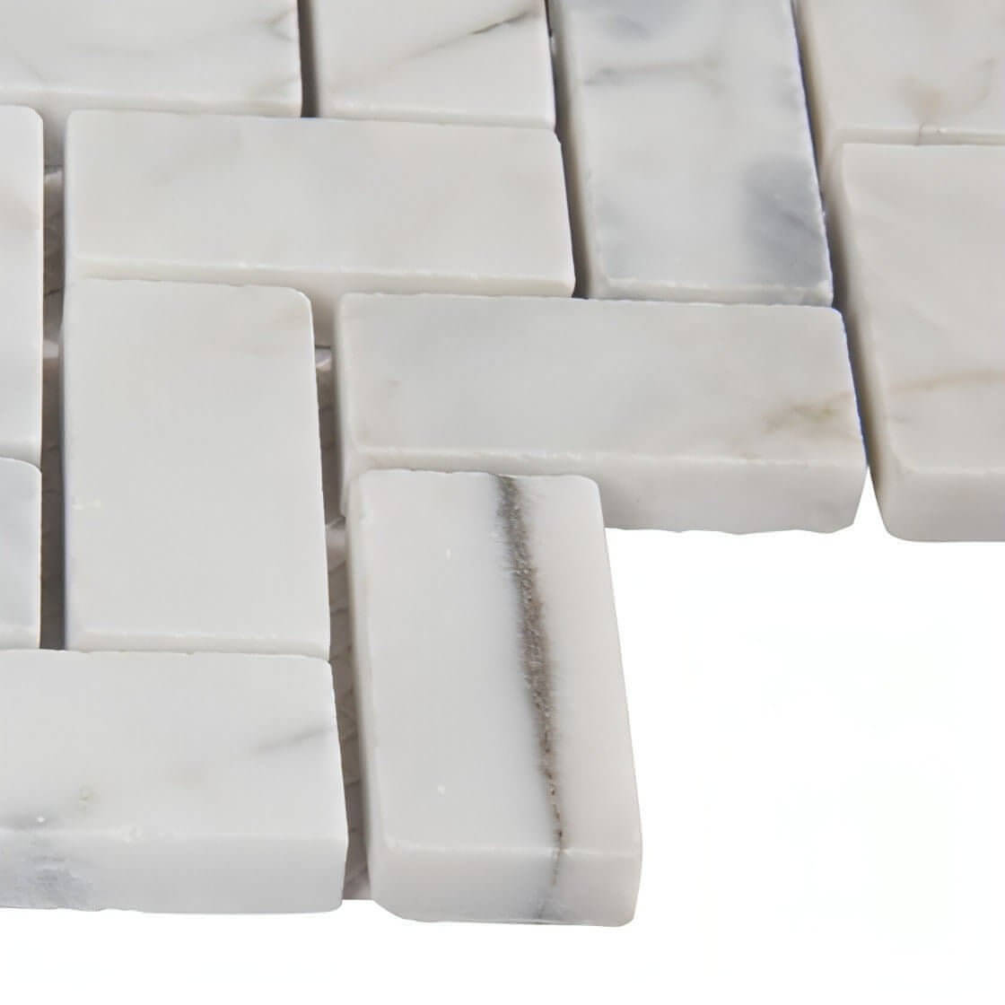MSI Calacatta Cressa Herringbone Honed Mosaic Tile