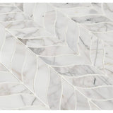 MSI Calacatta Oro Cressa Leaf Pattern Honed Mosaic Tile