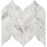 MSI Calacatta Oro Cressa Leaf Pattern Honed Mosaic Tile