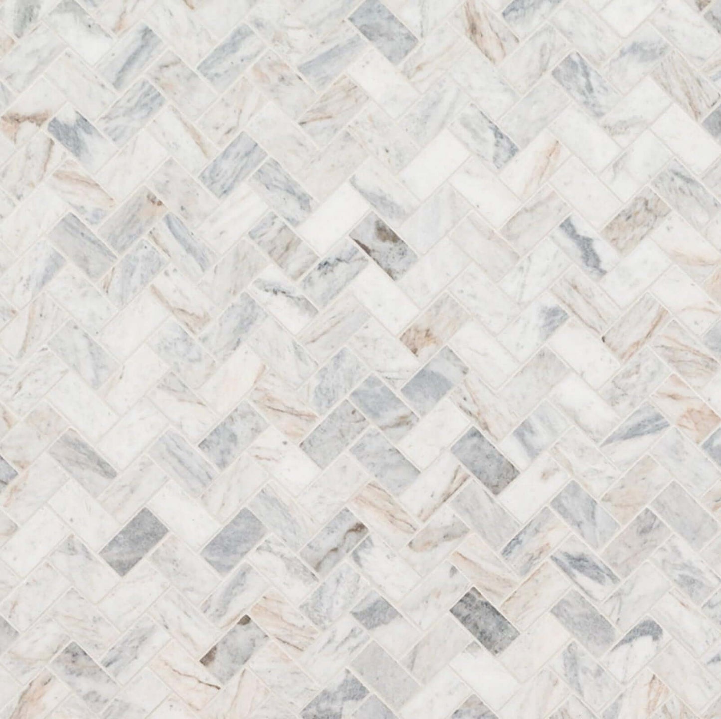 MSI Capri Blue 1x2 Herringbone Honed Mosaic Tile