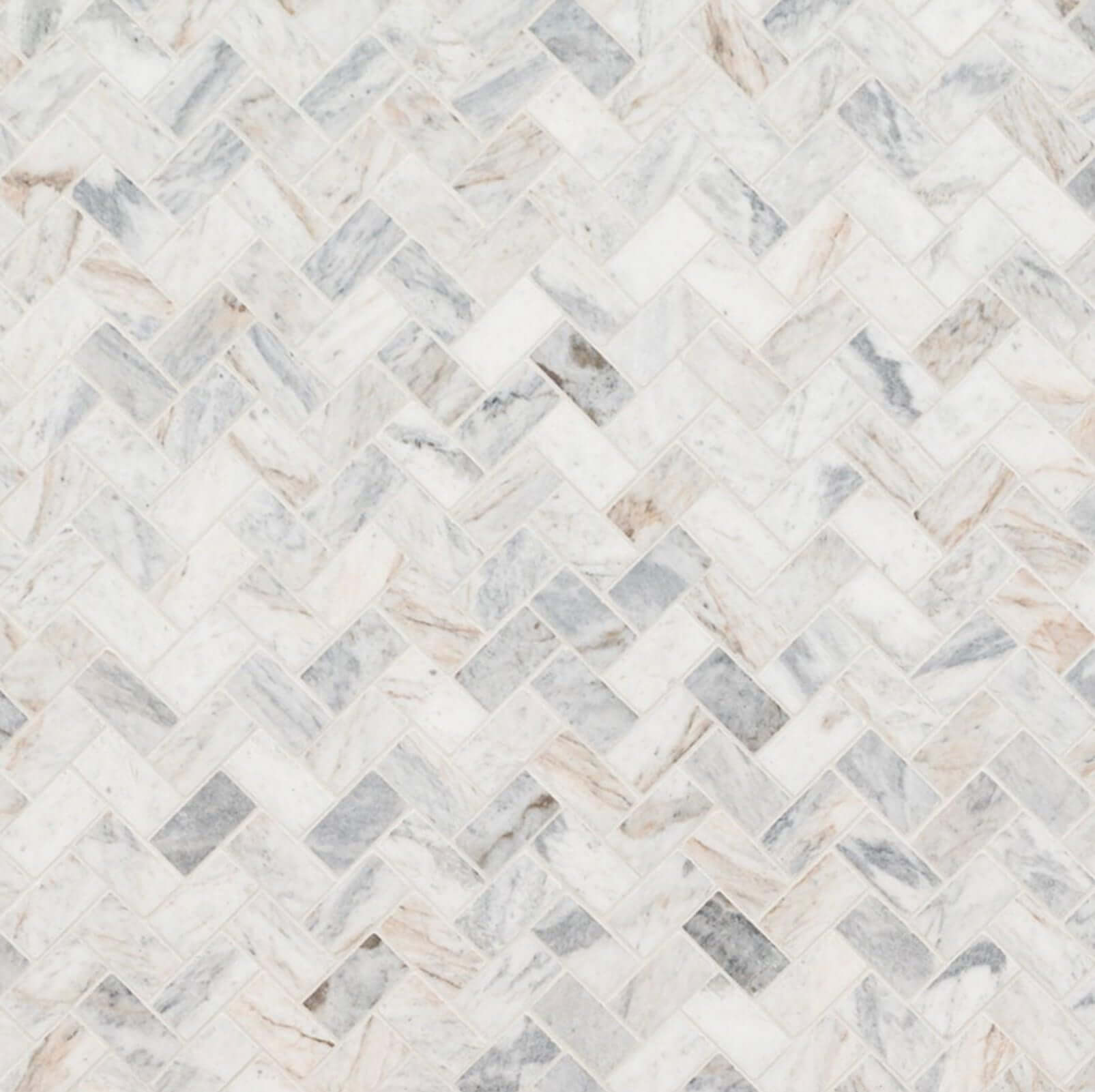 MSI Capri Blue 1x2 Herringbone Honed Mosaic Tile