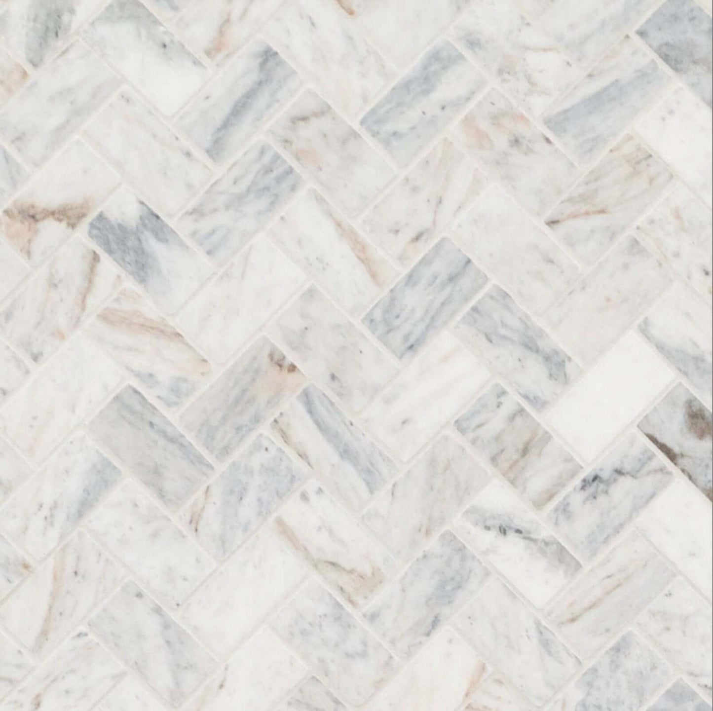 MSI Capri Blue 1x2 Herringbone Honed Mosaic Tile
