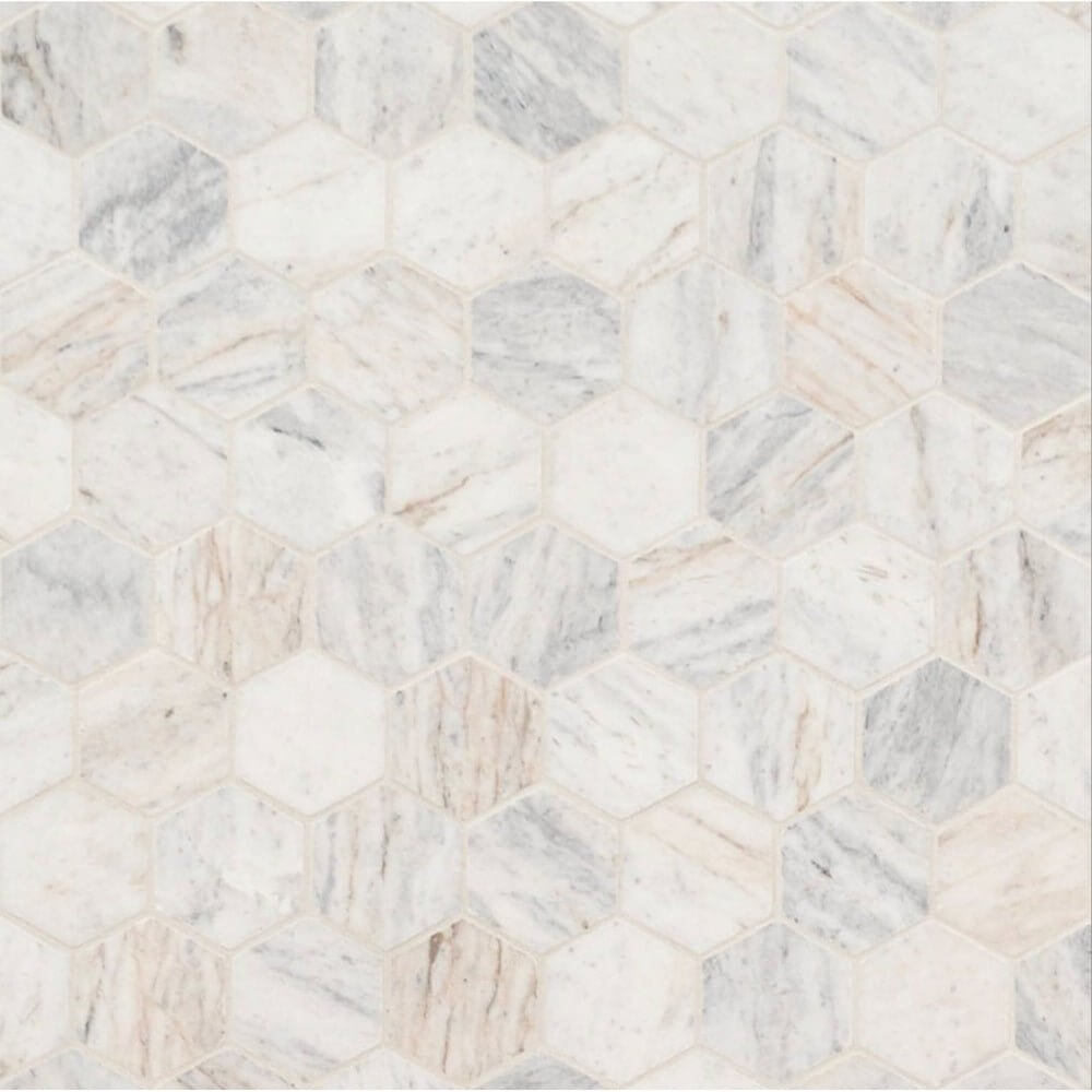 MSI Capri Blue 2” Hexagon Mosaic Tile