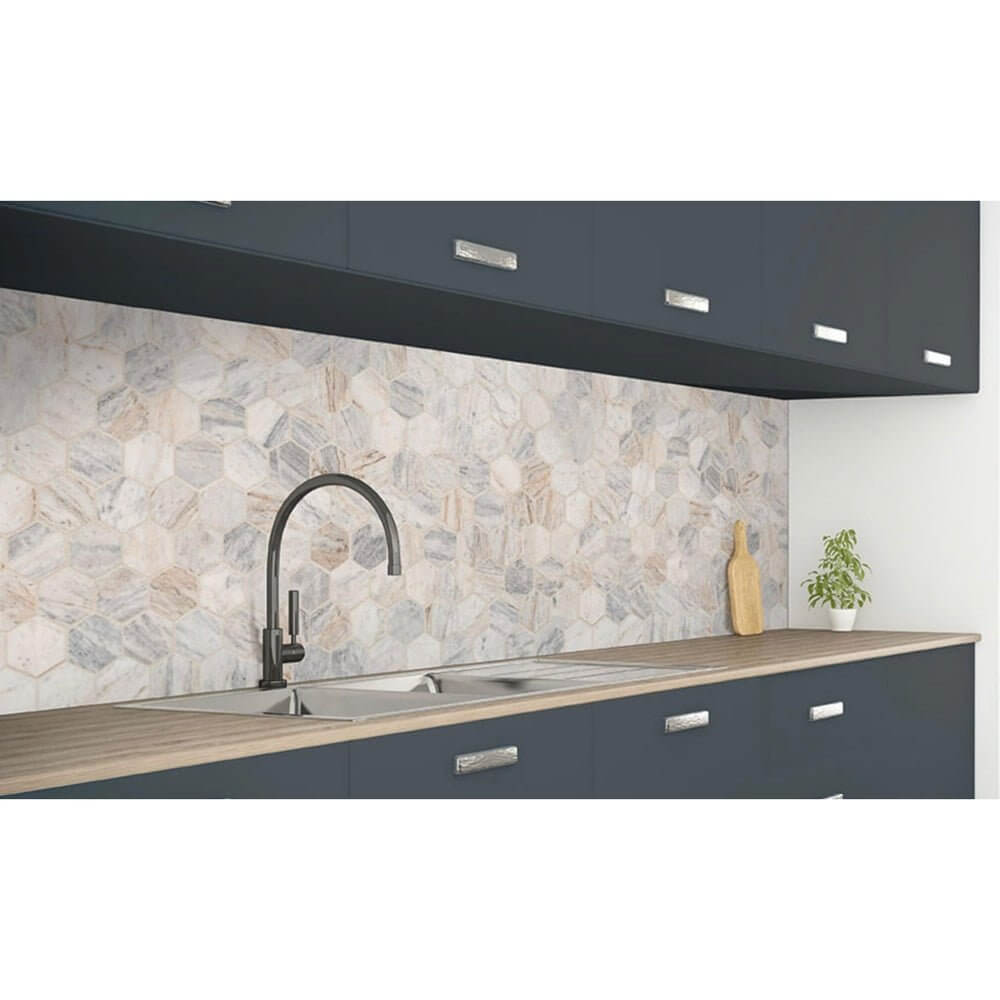 MSI Capri Blue 2” Hexagon Mosaic Tile