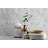 MSI Carrara White Ellipsis 8.66 in. x 11.63 in. x 10mm Polished